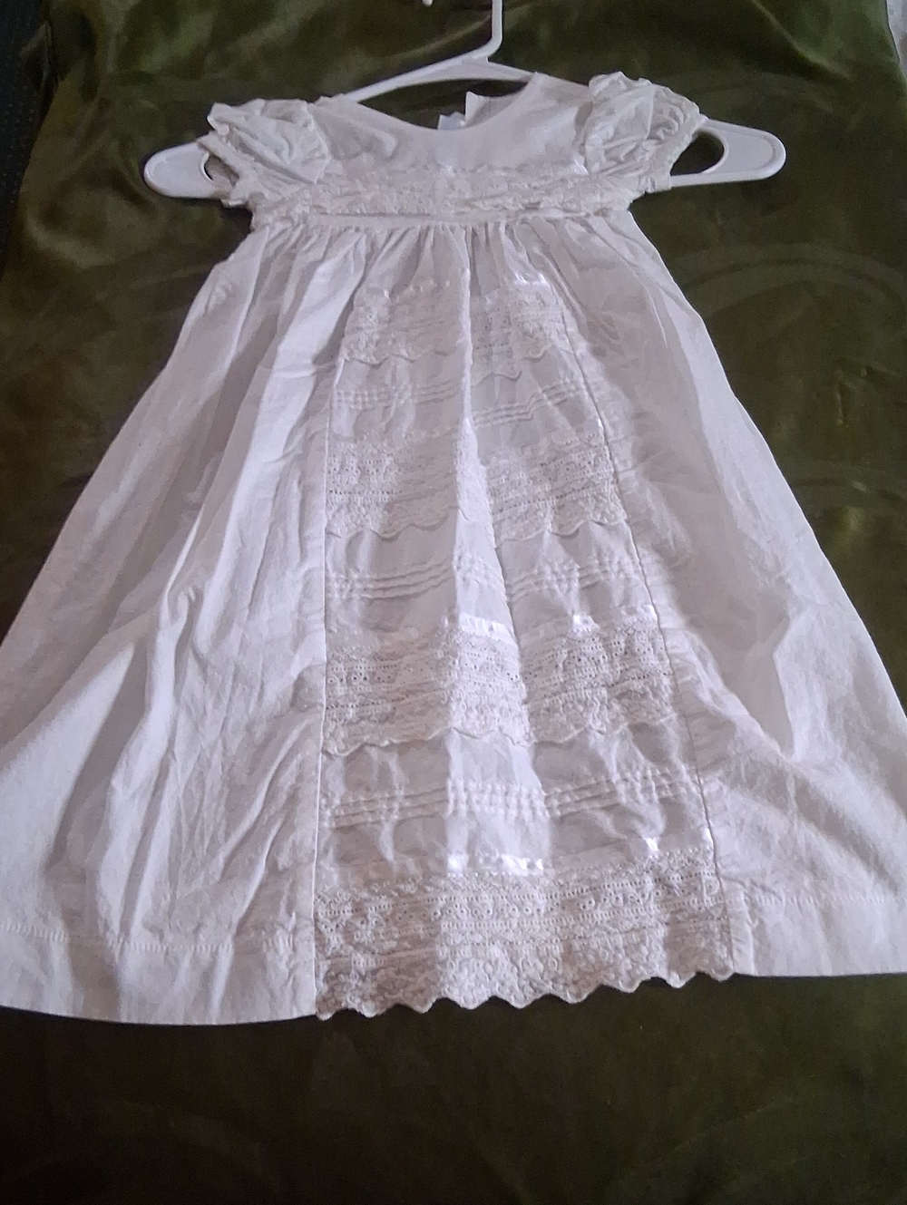 Edgehill Collection White Eyelet Lace Formal Dress